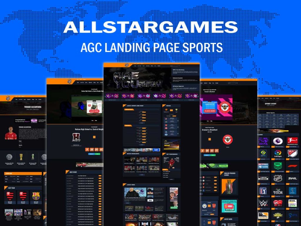 Allstargames AGC Sports Landing Page