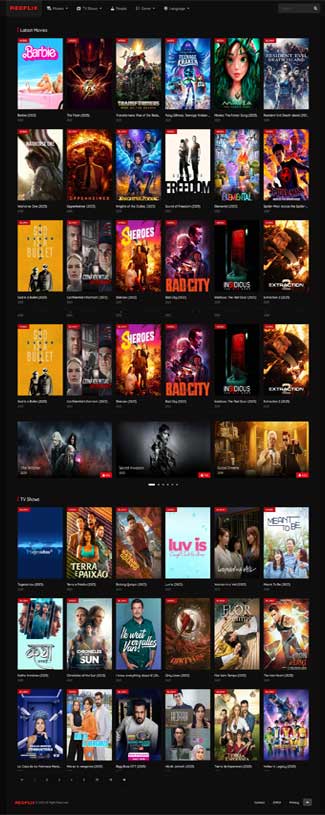 RedFLix Powerfull Landing Page Movie and TV Series
