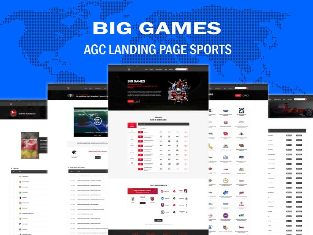 BIG GAMES CPA Landing Page Sport